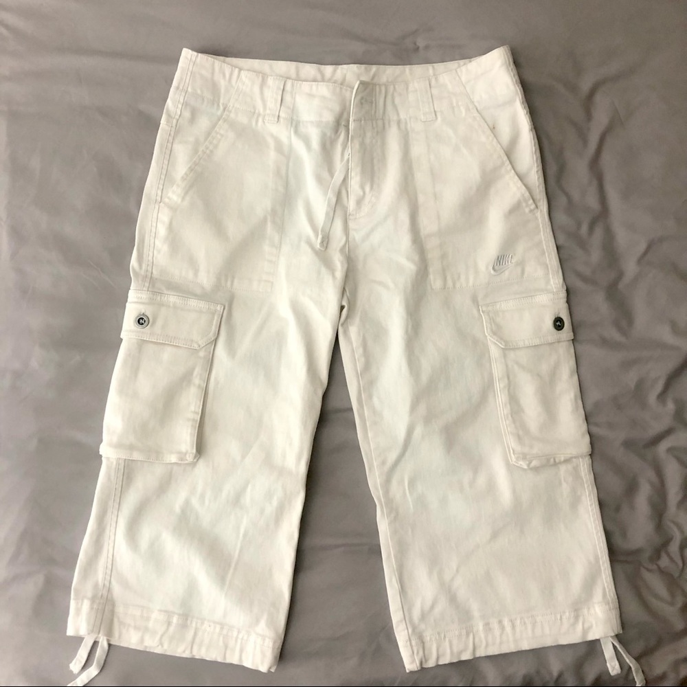 Nike White Capris Cargo Shorts